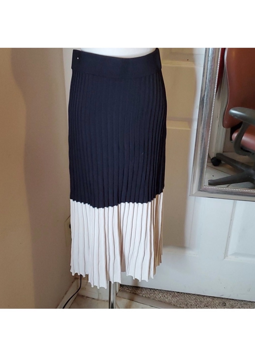 Ann Taylor Pleated Midi Skirt